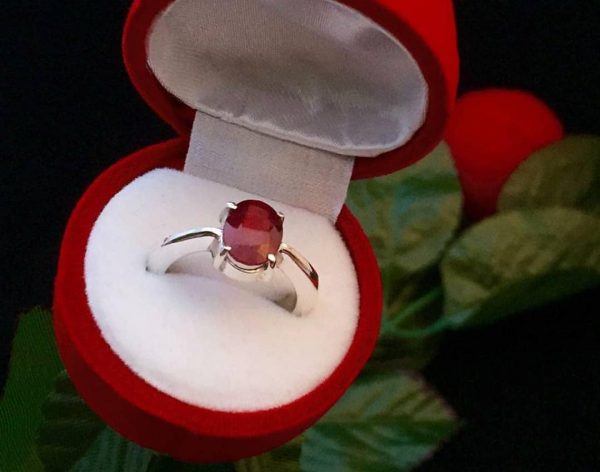 RED Color Square Shapes Genuine GARNET GEMSTONE 925 Silver ring size 7.5  India | eBay